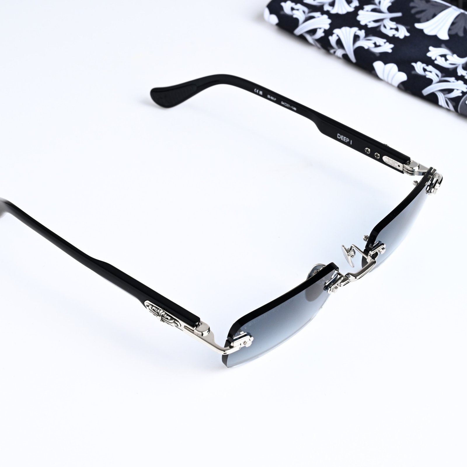 CHROME HEARTS DEEP I SHINY SILVER BLACK PLASTIC – SUN – 54_21_146 (6)