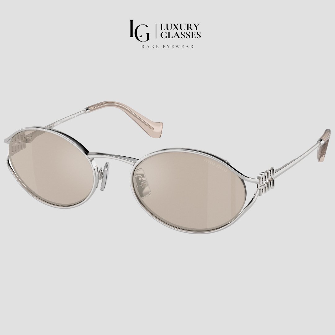 MIU MIU MU 52YS 1BC10F SILVER PALE GOLD