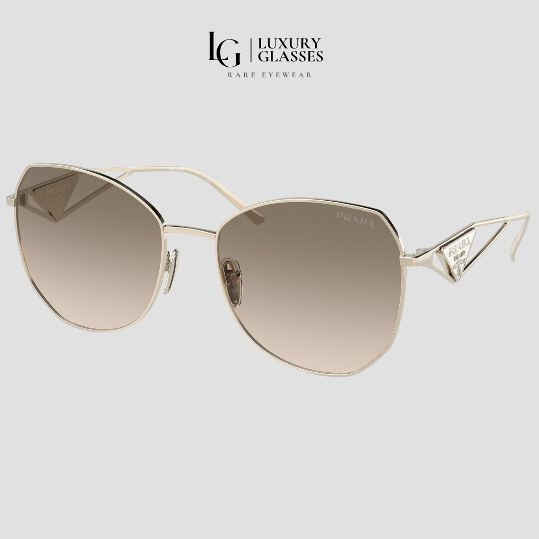 PRADA PR 57YS ZVN3D0 PALE GOLD BROWN