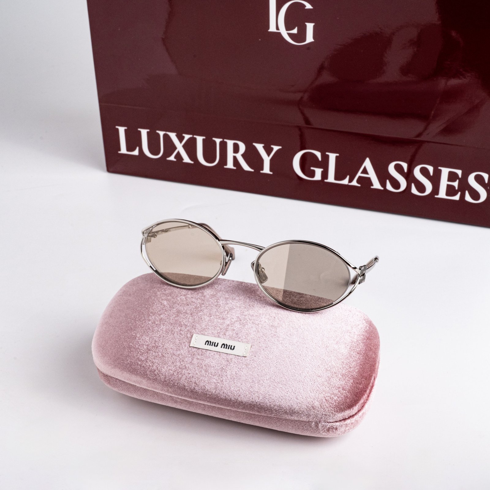 MIU MIU MU 52YS 1BC10F SILVER PALE GOLD