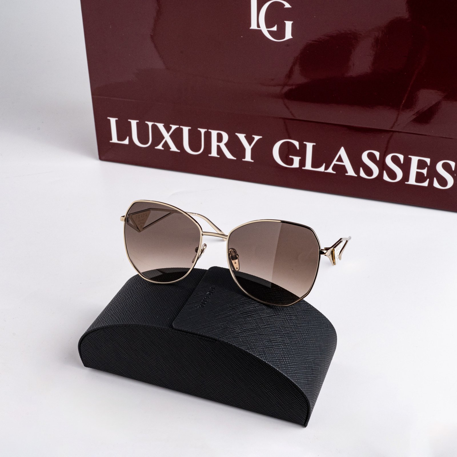 PRADA PR 57YS ZVN3D0 PALE GOLD BROWN