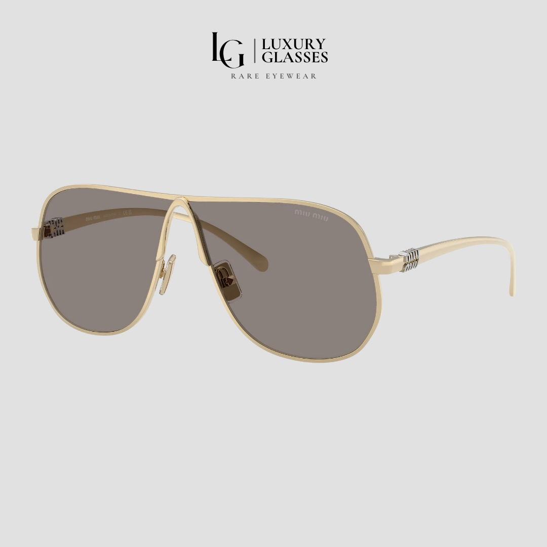 MIU MIU MU A56S ZVN80Q PALE GOLD DARK GREY