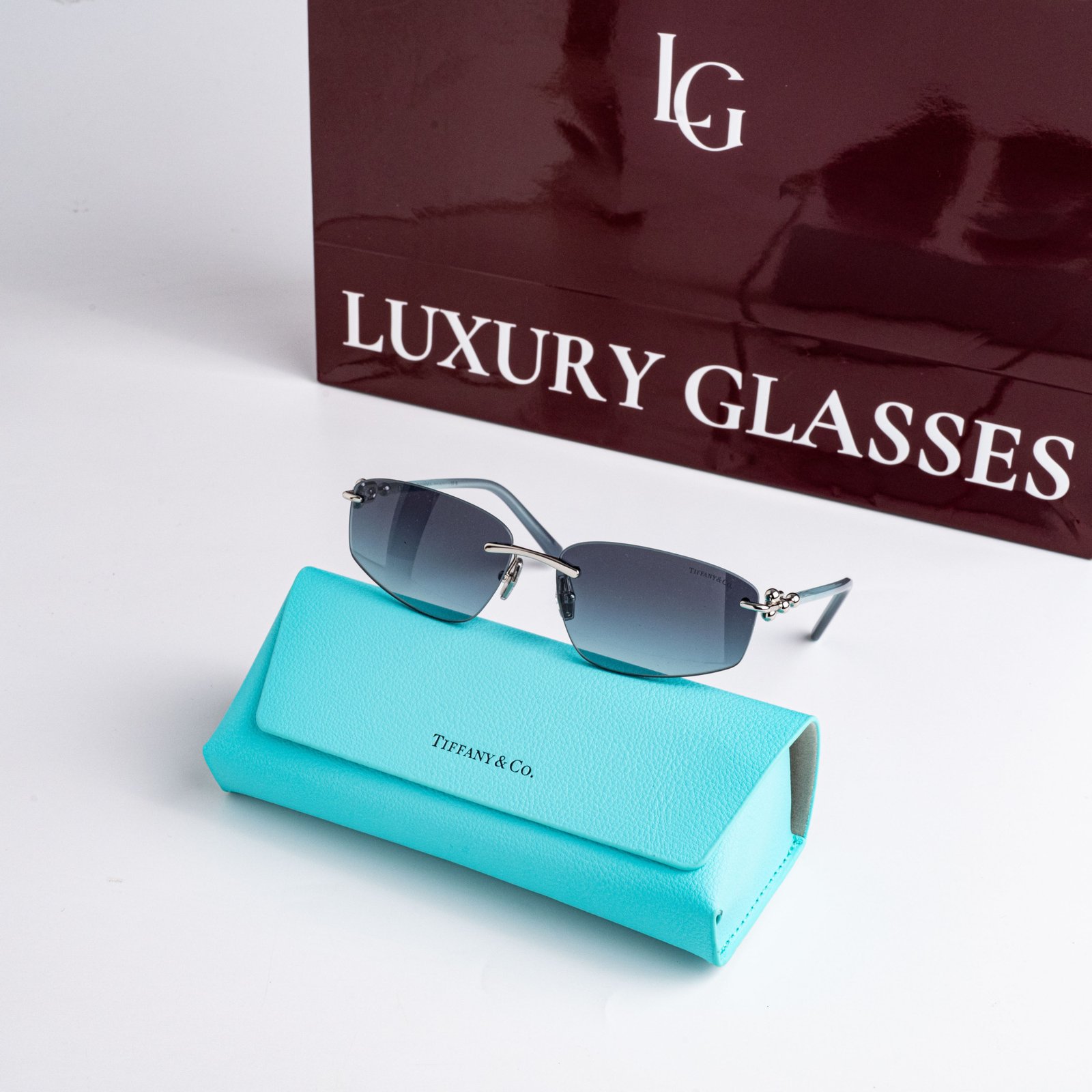 TIFFANY & CO TF3114 60012G SILVER DARK GREY