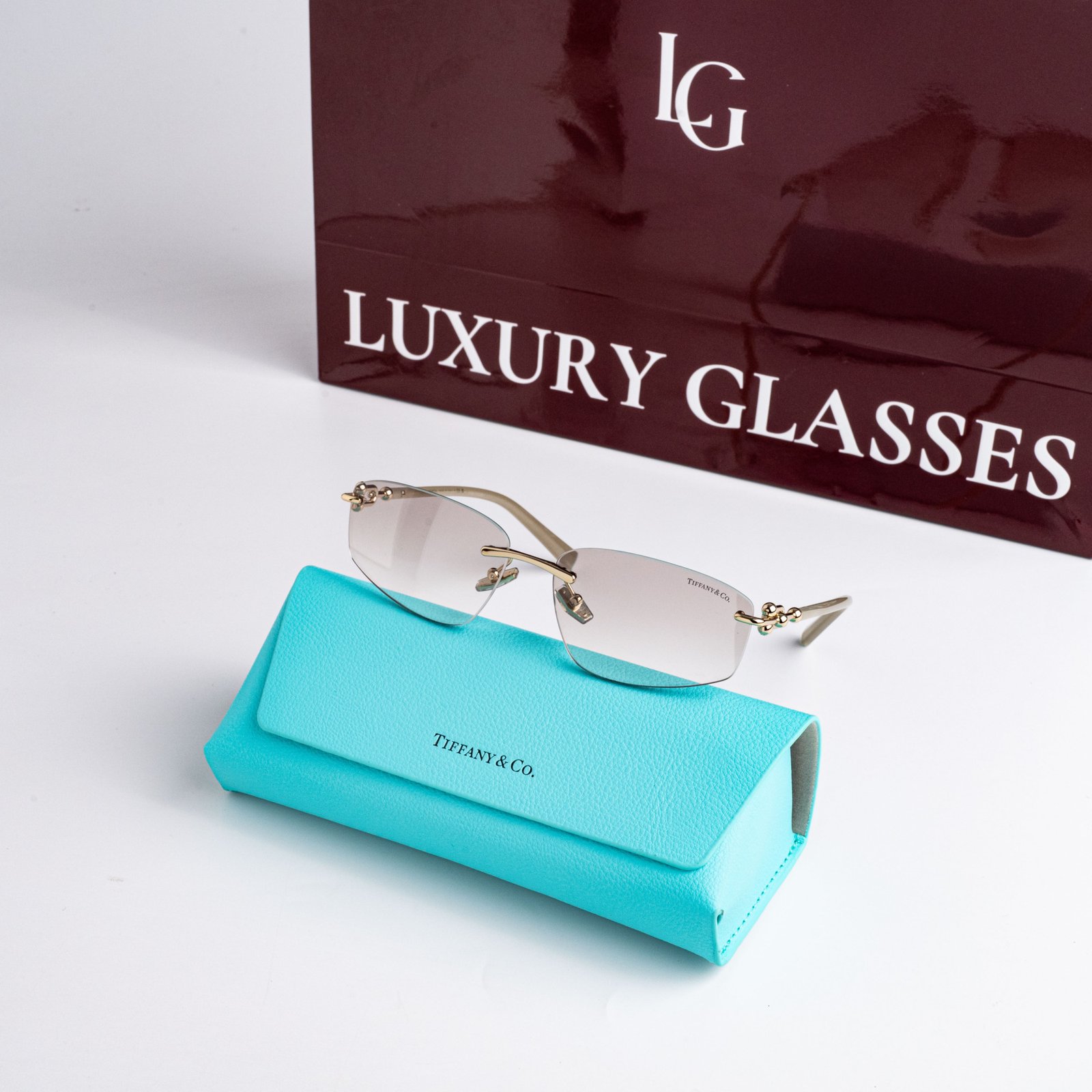 TIFFANY & CO TF3114 602111 PALE GOLD LIGHT GREY