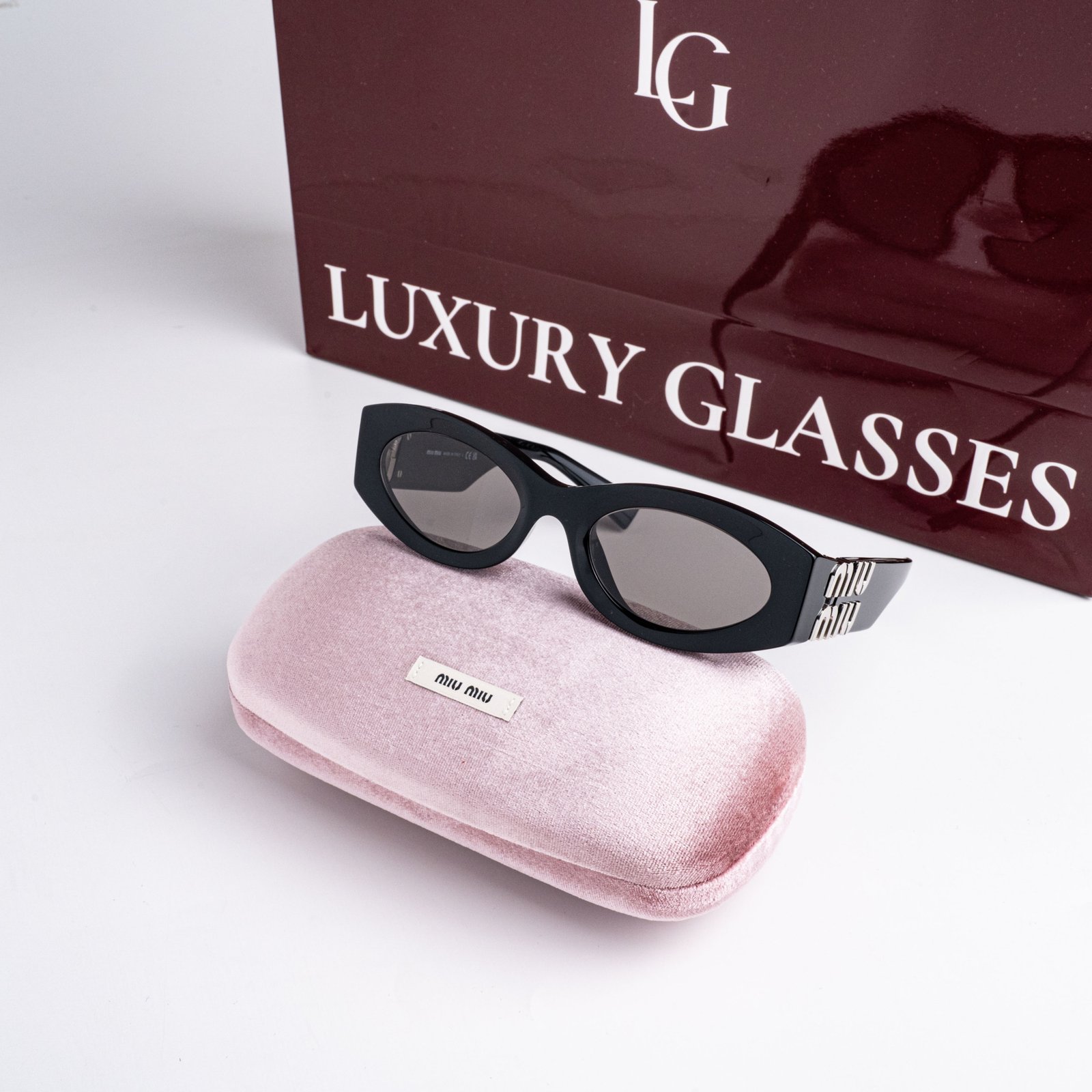 MIU MIU MU 11WS 16K80Q BLACK DARK GREY