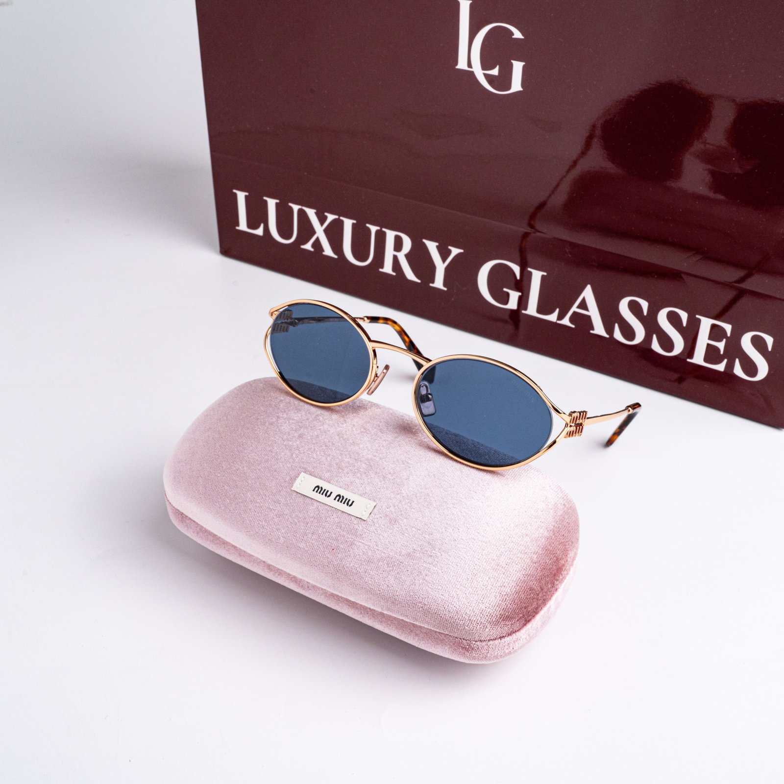 MIU MIU MU 52YS ZVF1V1 PINK GOLD DARK BLUE