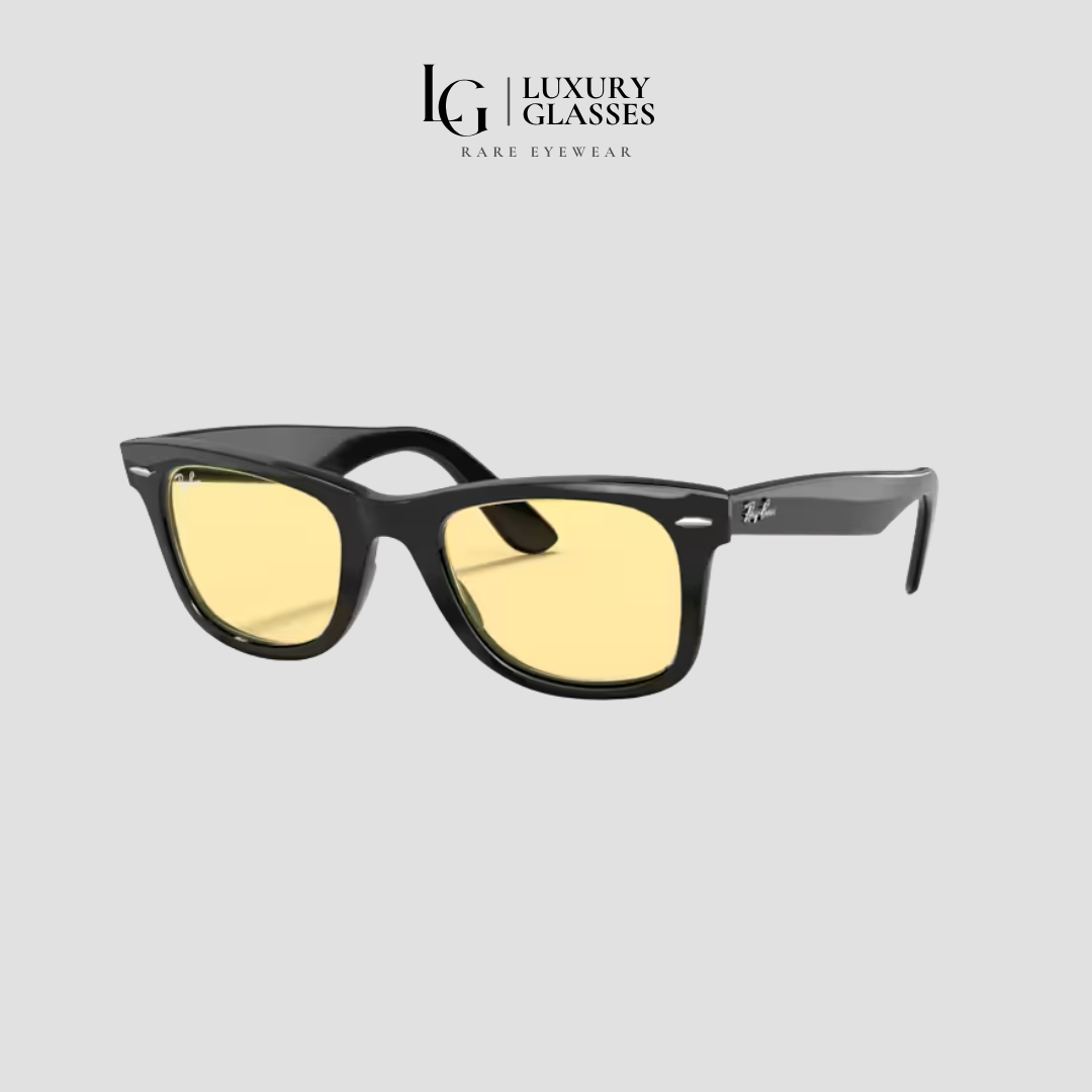 RAYBAN 0RB2140F 901/R6 BLACK YELLOW CLASSIC