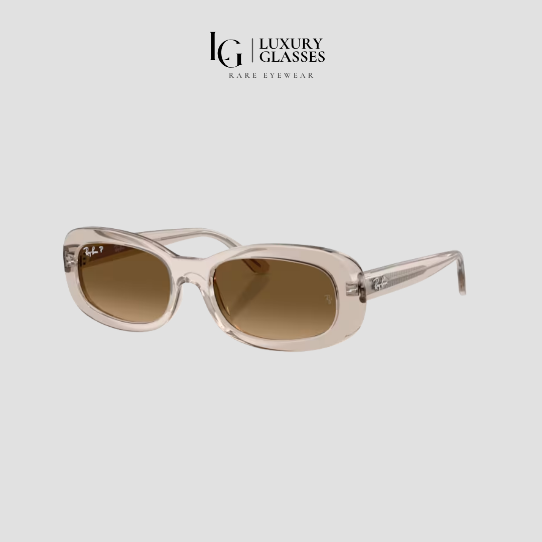 RAYBAN 0RB2221F 6827M2 TRANSPARENT BEIGE GRADIENT BROWN POLARIZED