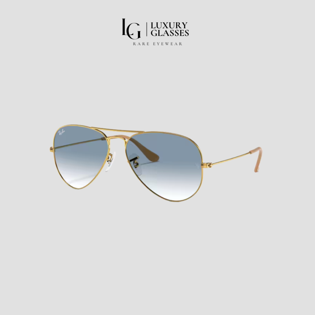 RAYBAN 0RB3025 001/3F ARISTA GOLD LIGHT BLUE