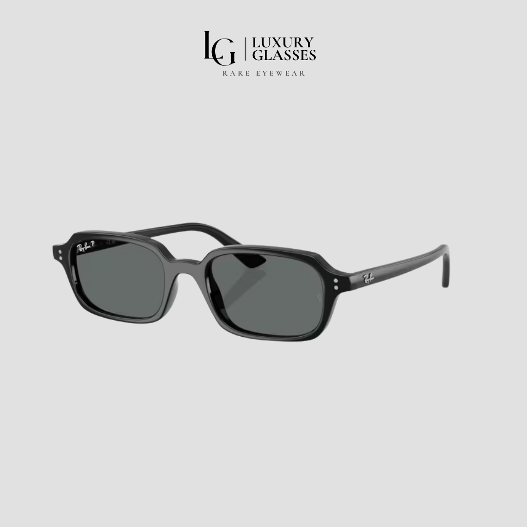RAYBAN 0RB4455F 667781 BLACK DARK GREEN POLARIZED