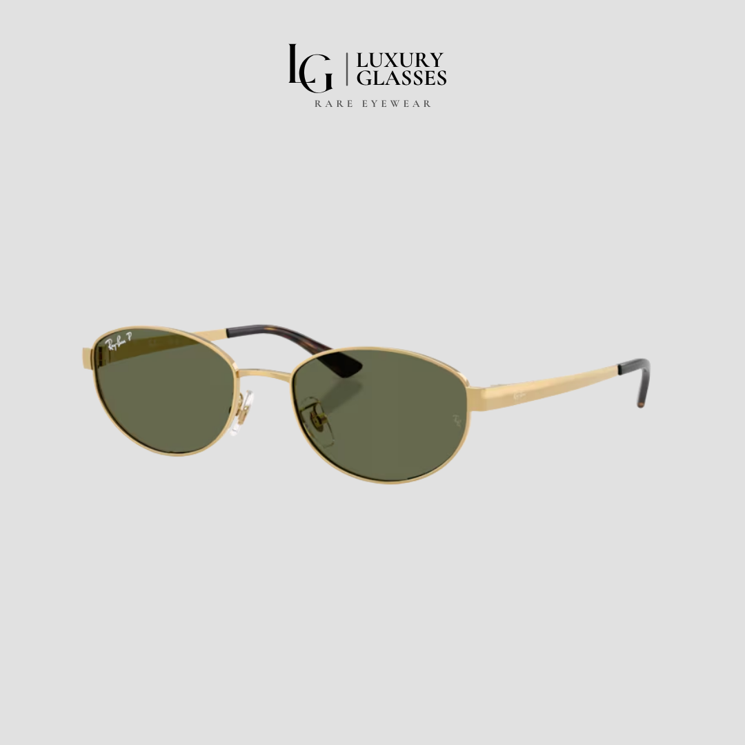 RAYBAN x JENNIE 0RB3774D 001/9A ARISTA GOLD DARK GREEN POLARIZED
