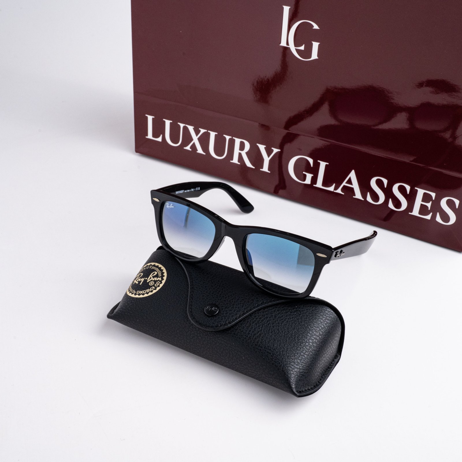 RAYBAN 0RB2140F 901/3F BLACK BLUE