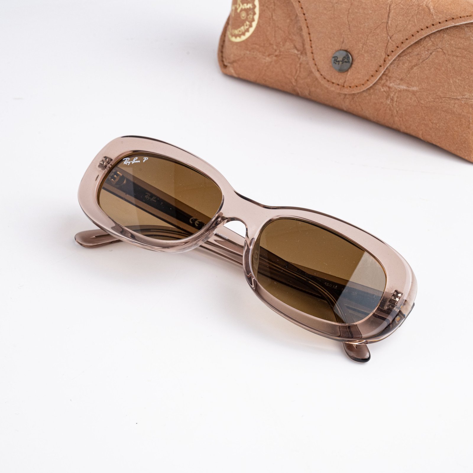 RAYBAN 0RB2221F 6827M2 TRANSPARENT BEIGE GRADIENT BROWN POLARIZED – 55_18_145(4)
