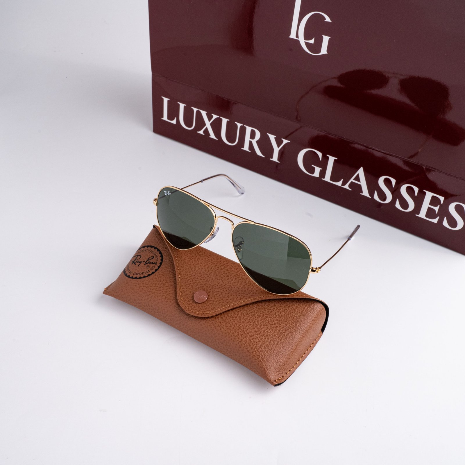 RAYBAN 0RB3025 L0205 ARISTA GOLD G-15 GREEN