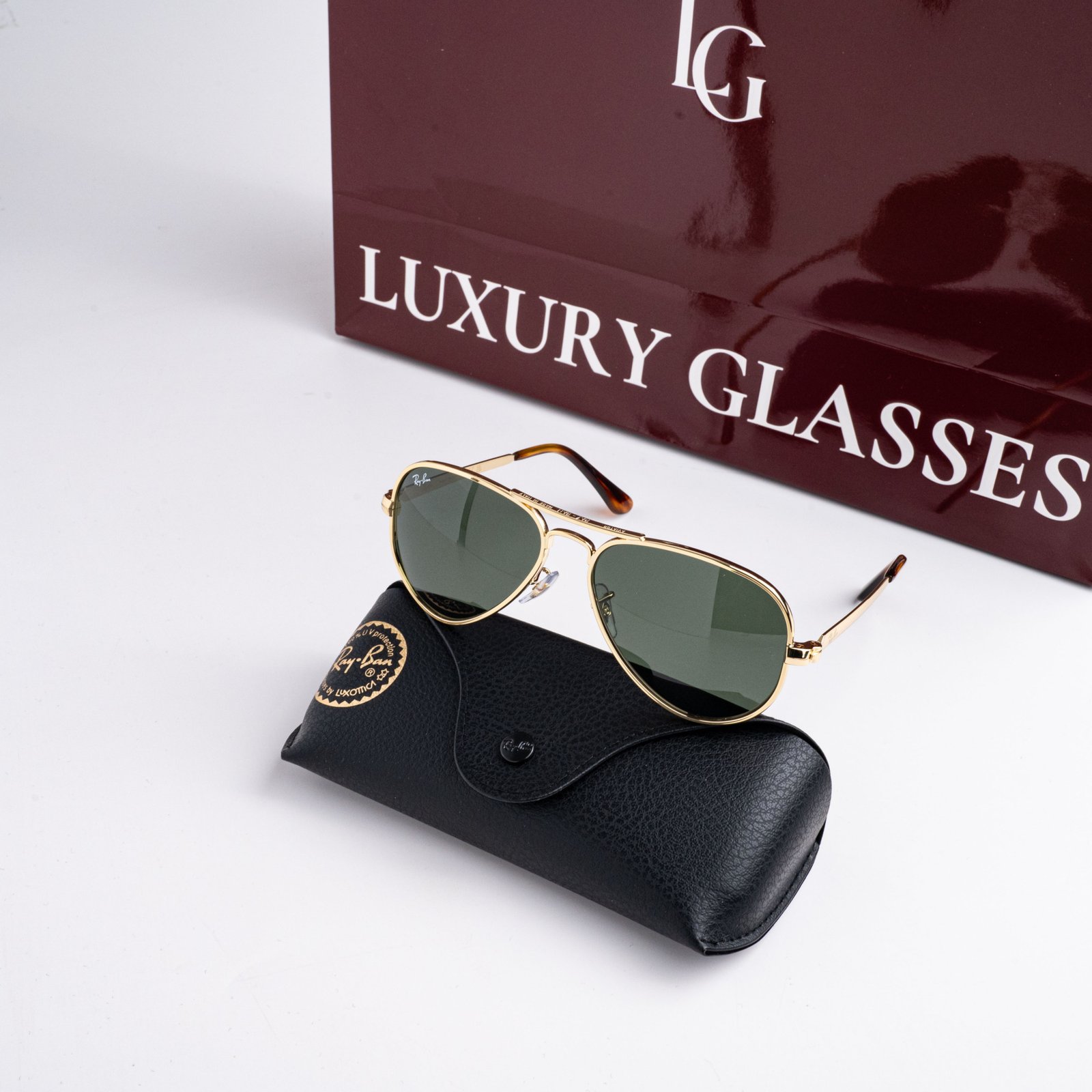 RAYBAN 0RB3925 001/31 ARISTA GOLD GREEN