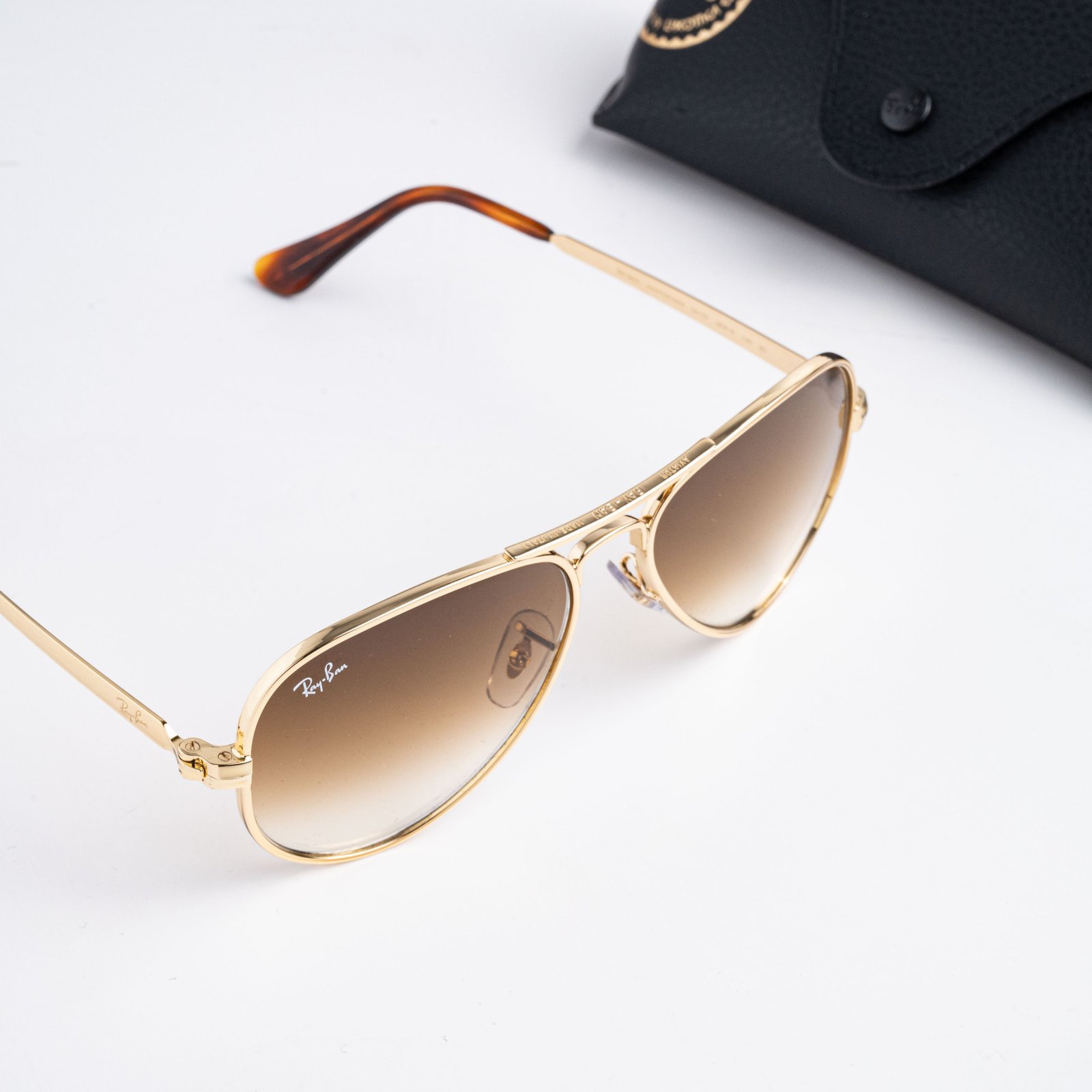 RAYBAN 0RB3925 001_51 ARISTA GOLD CLEAR GRADIENT BROWN – 58_16_145