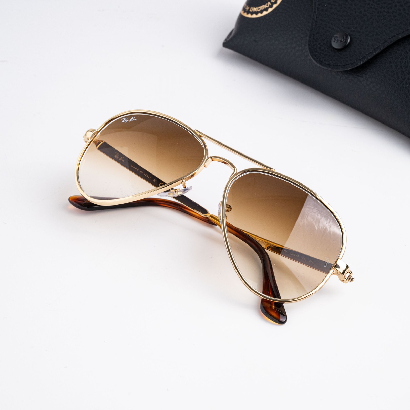 RAYBAN 0RB3925 001_51 ARISTA GOLD CLEAR GRADIENT BROWN – 58_16_145(4)