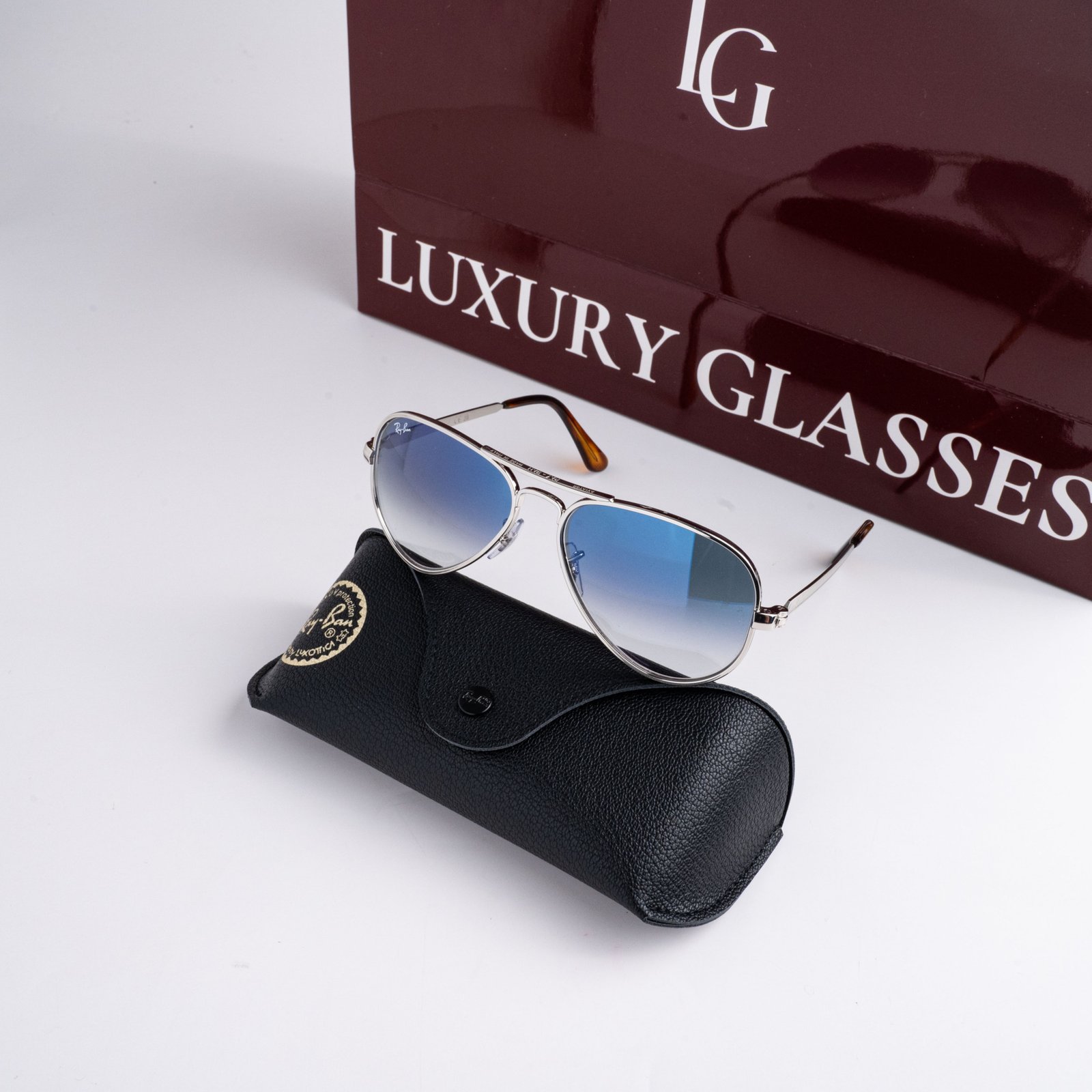 RAYBAN 0RB3925 003/3F SILVER CLEAR GRADIENT BLUE