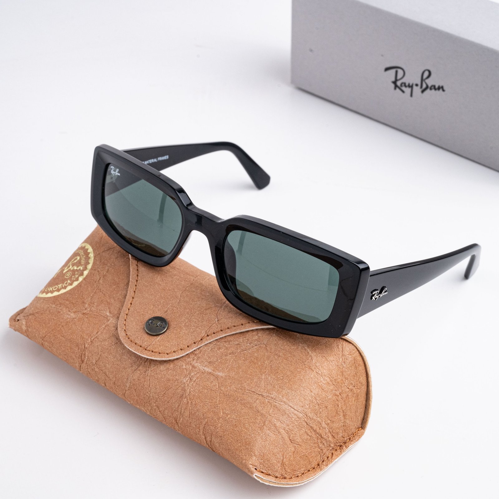 RAYBAN 0RB4395F 667771 BLACK DARK GREEN – 54_21_140