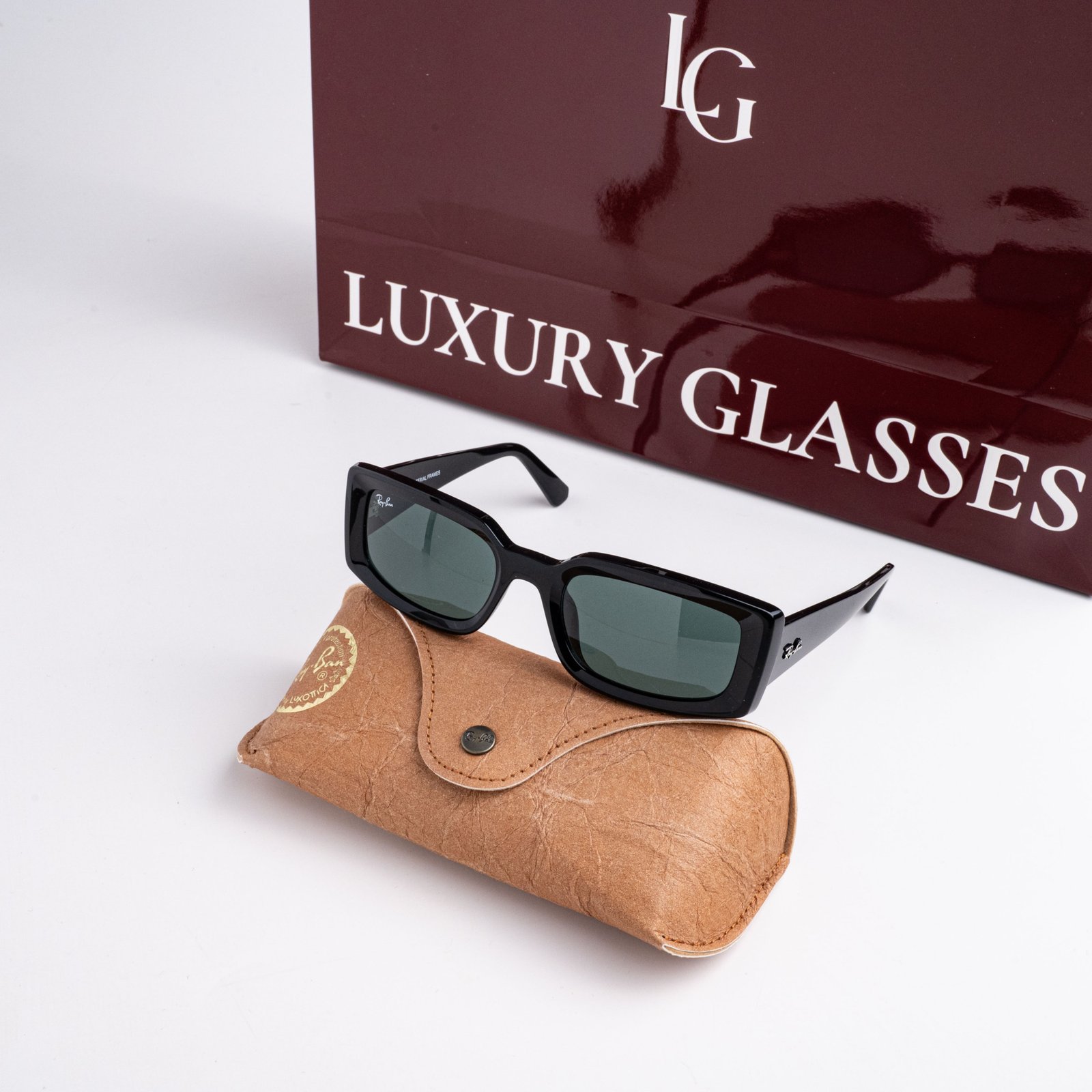RAYBAN 0RB4395F 667771 BLACK DARK GREEN
