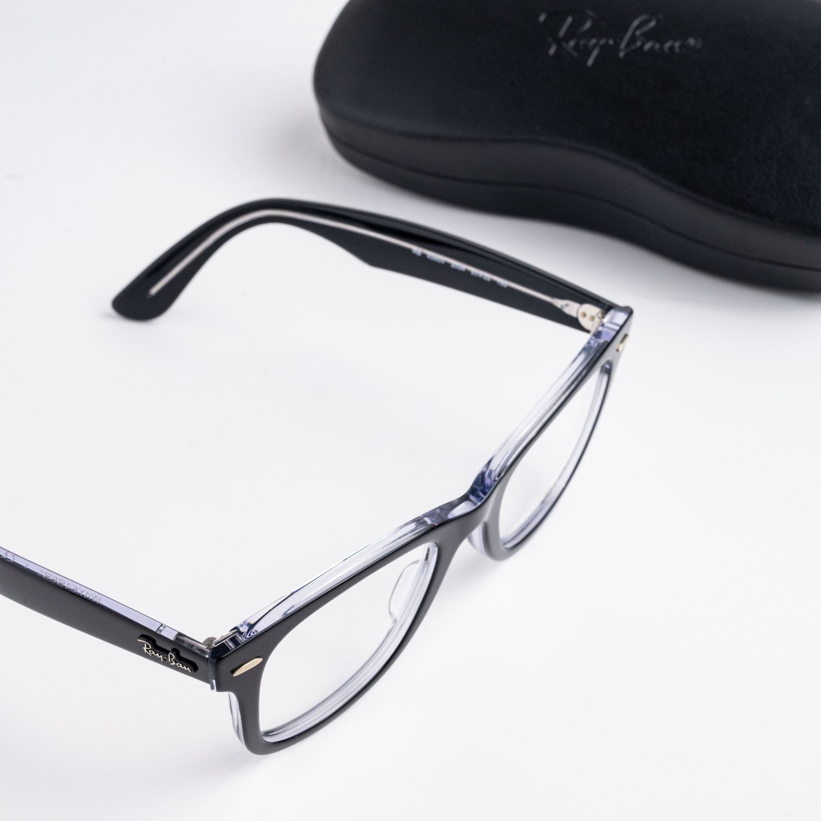 RAYBAN 0RX4340V 2034 BLACK ON TRANSPARENT – 50_22_150