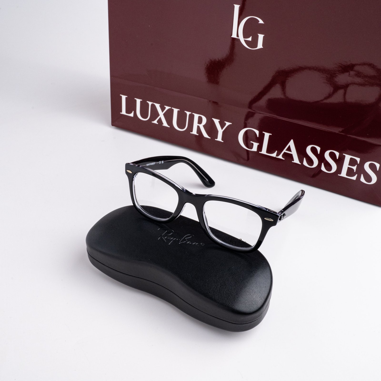 RAYBAN 0RX4340V 2034 BLACK ON TRANSPARENT