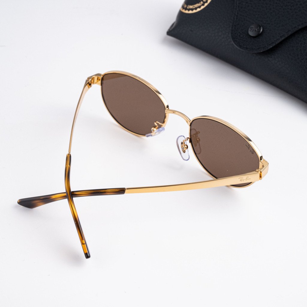 RAYBAN x JENNIE 0RB3774D 001_73 ARISTA GOLD DARK BROWN – 55_19_145