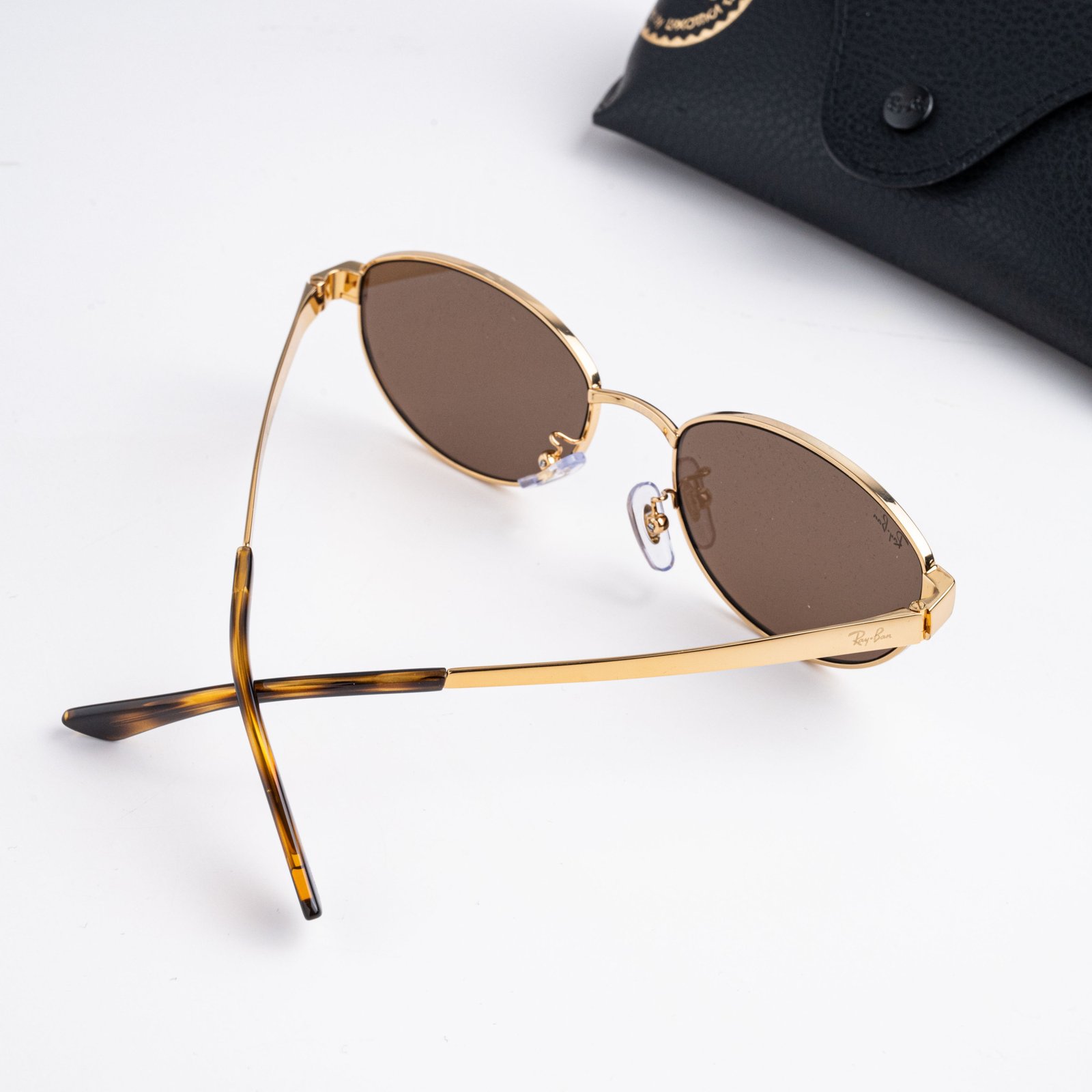 RAYBAN x JENNIE 0RB3774D 001_73 ARISTA GOLD DARK BROWN – 55_19_145