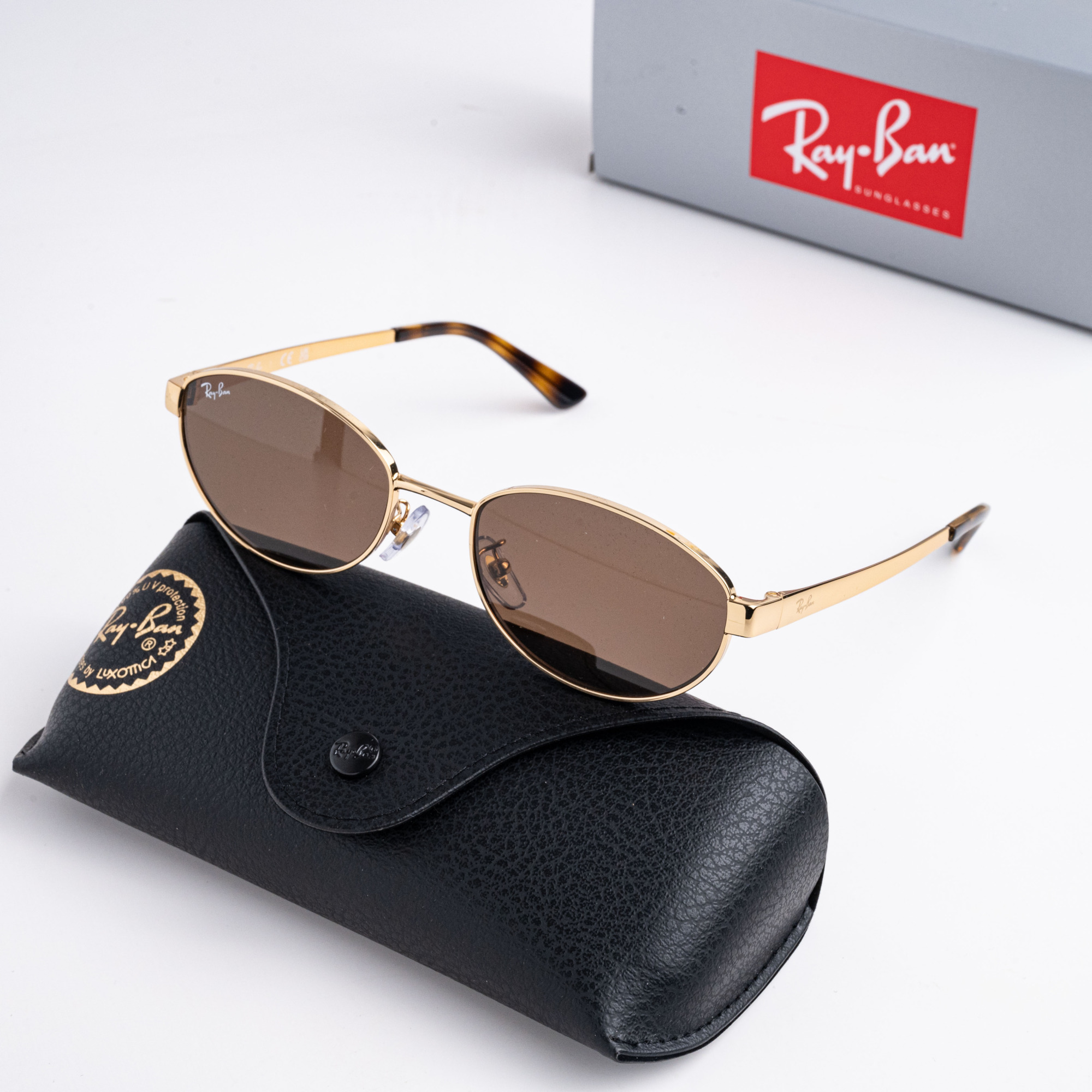RAYBAN x JENNIE 0RB3774D 001_73 ARISTA GOLD DARK BROWN – 55_19_145(1)