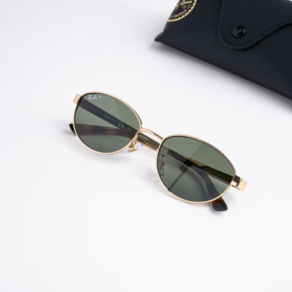 RAYBAN x JENNIE 0RB3774D 001_9A ARISTA GOLD DARK GREEN POLARIZED – 55_19_145(4)