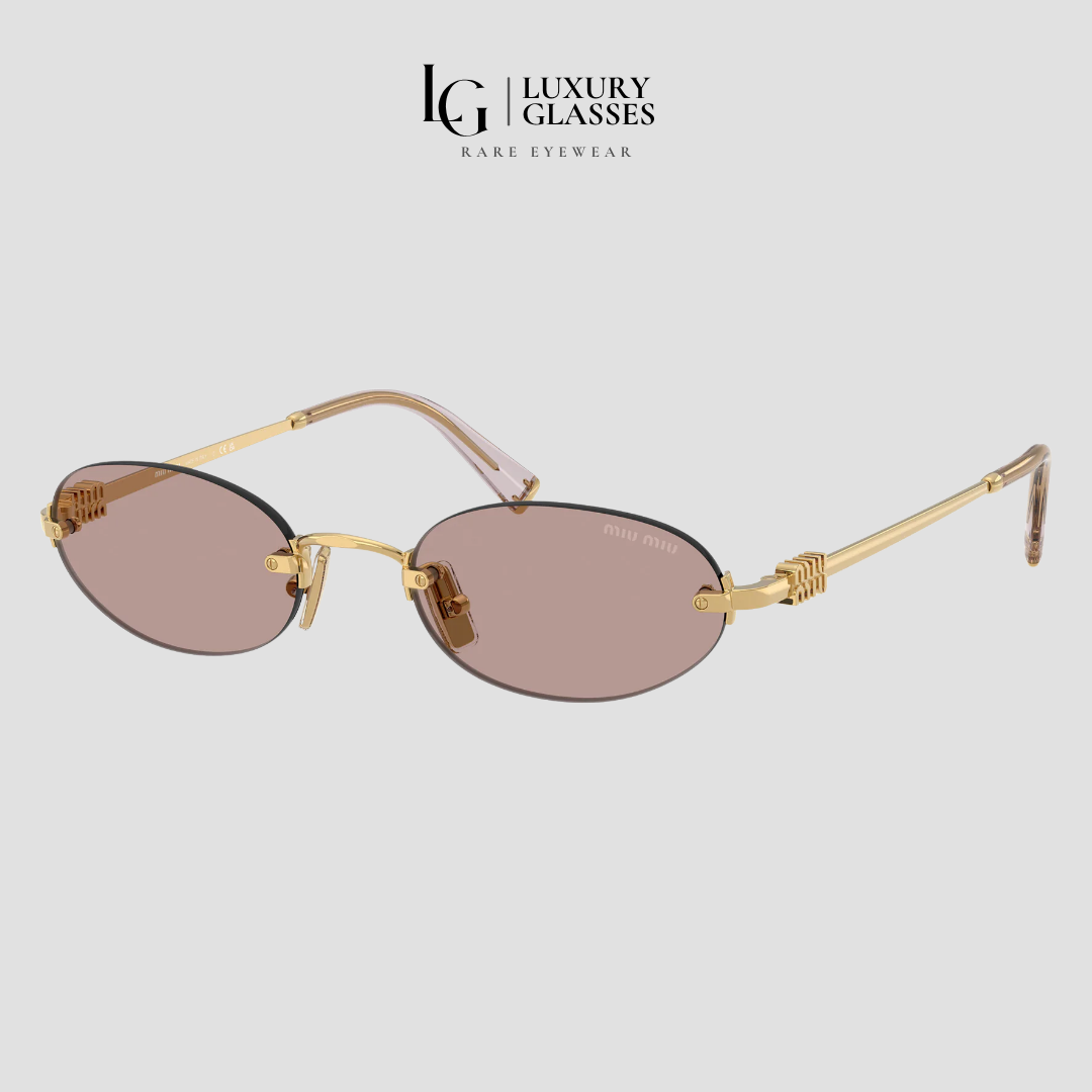 MIU MIU MU A54S 5AK20I GOLD LIGHT PURPLE BROWN