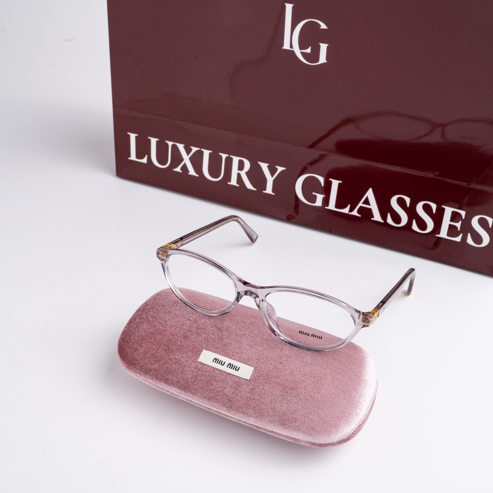 MIU MIU MU 09XVF 12W1O1 TRASPARENT MAUVE