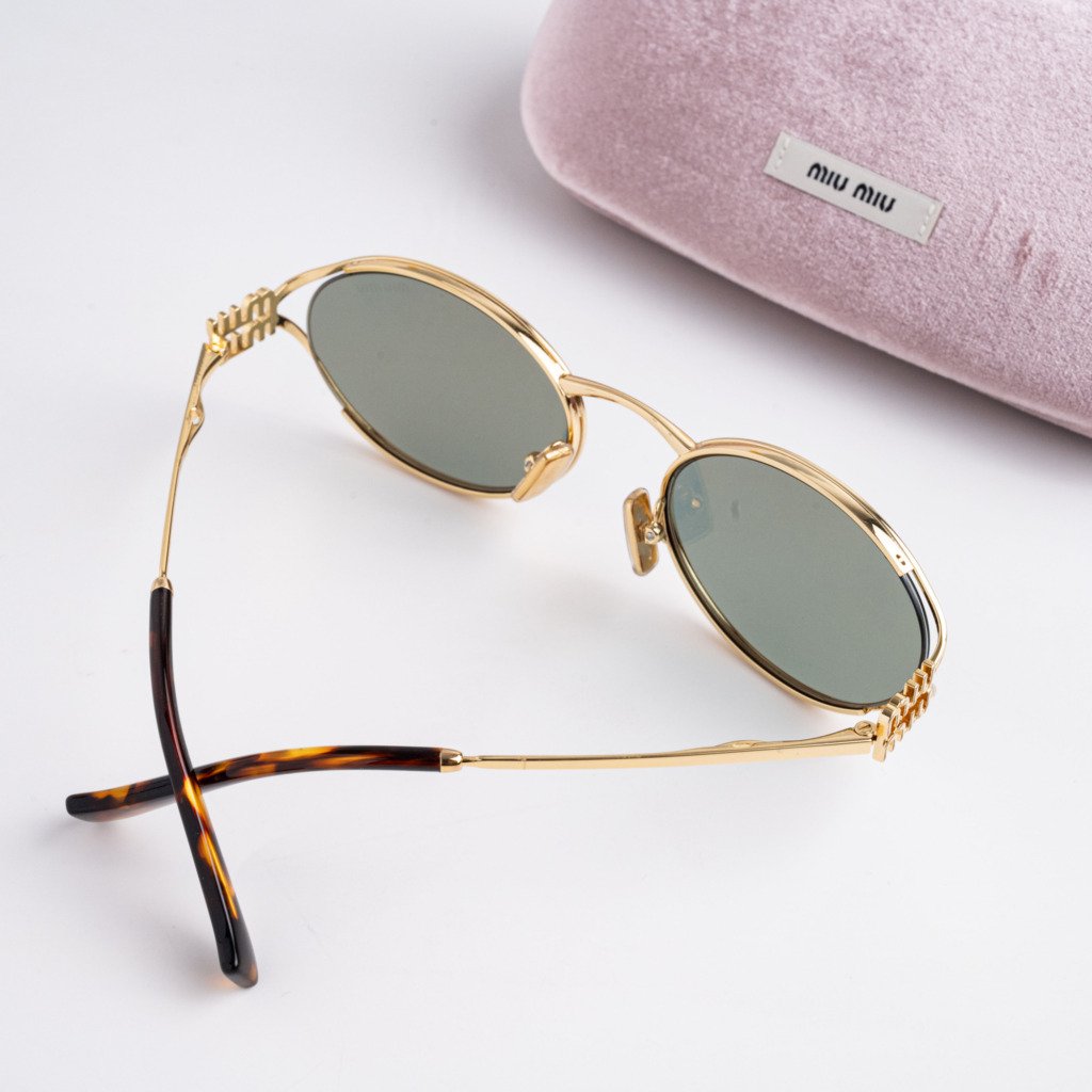 MIU MIU 0MU 52YS 5AK04M GOLD GREEN MIRROR INTERNAL SILVER – 54_21_125(2)