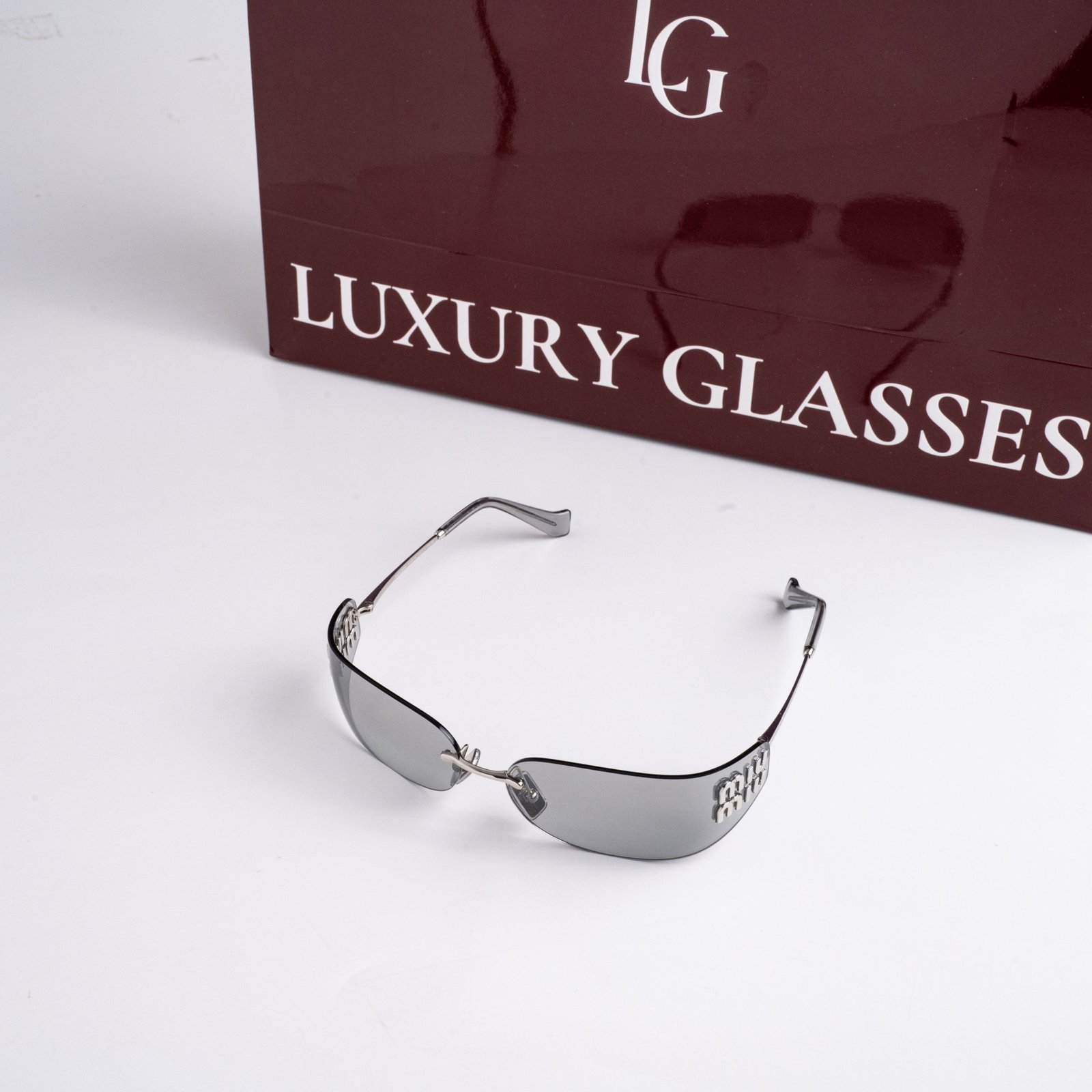 MIU MIU 0MU A51S 1BC10Y SILVER GRAY MIRROR SILVER GRADIENT