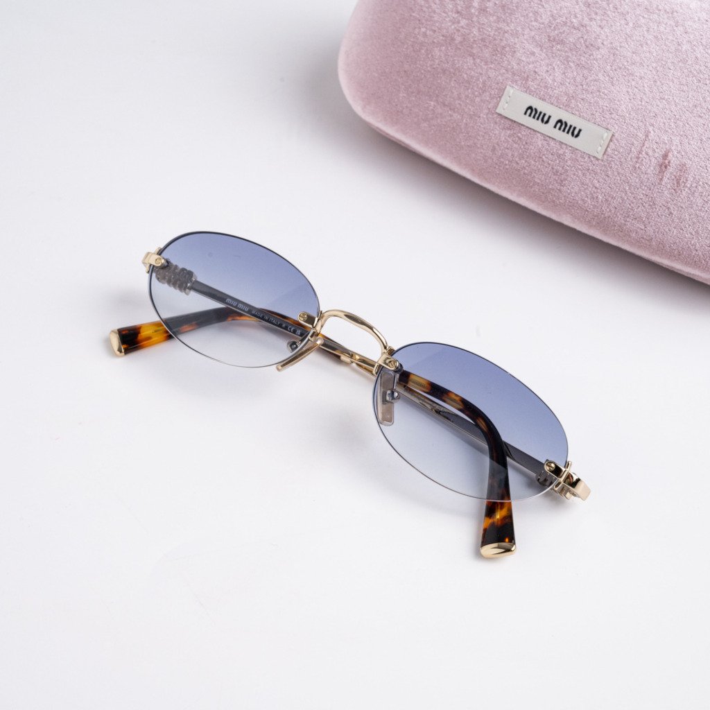 MIU MIU 0MU A54S ZVN80O PALE GOLD LIGHT BLUE – 51_20_140