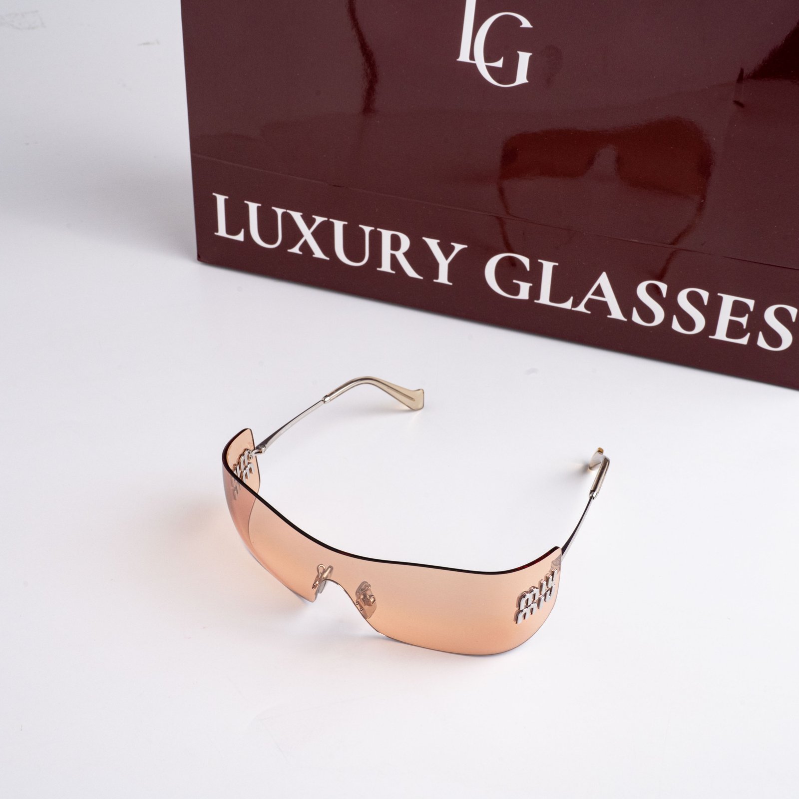 MIU MIU MU B53S 1BC80Y SILVER ORANGE MIRROR SILVER GRADIENT