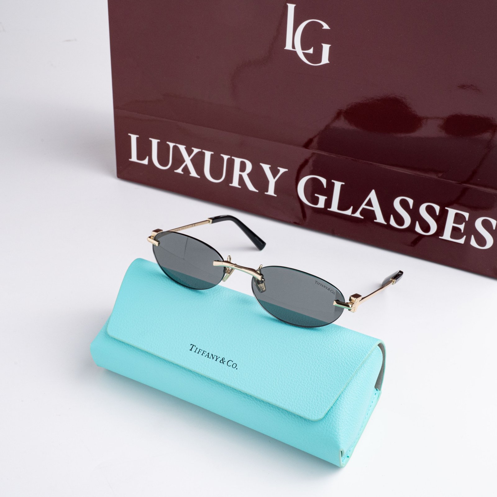 TIFFANY & CO TF3119D 602187 PALE GOLD DARK GREY