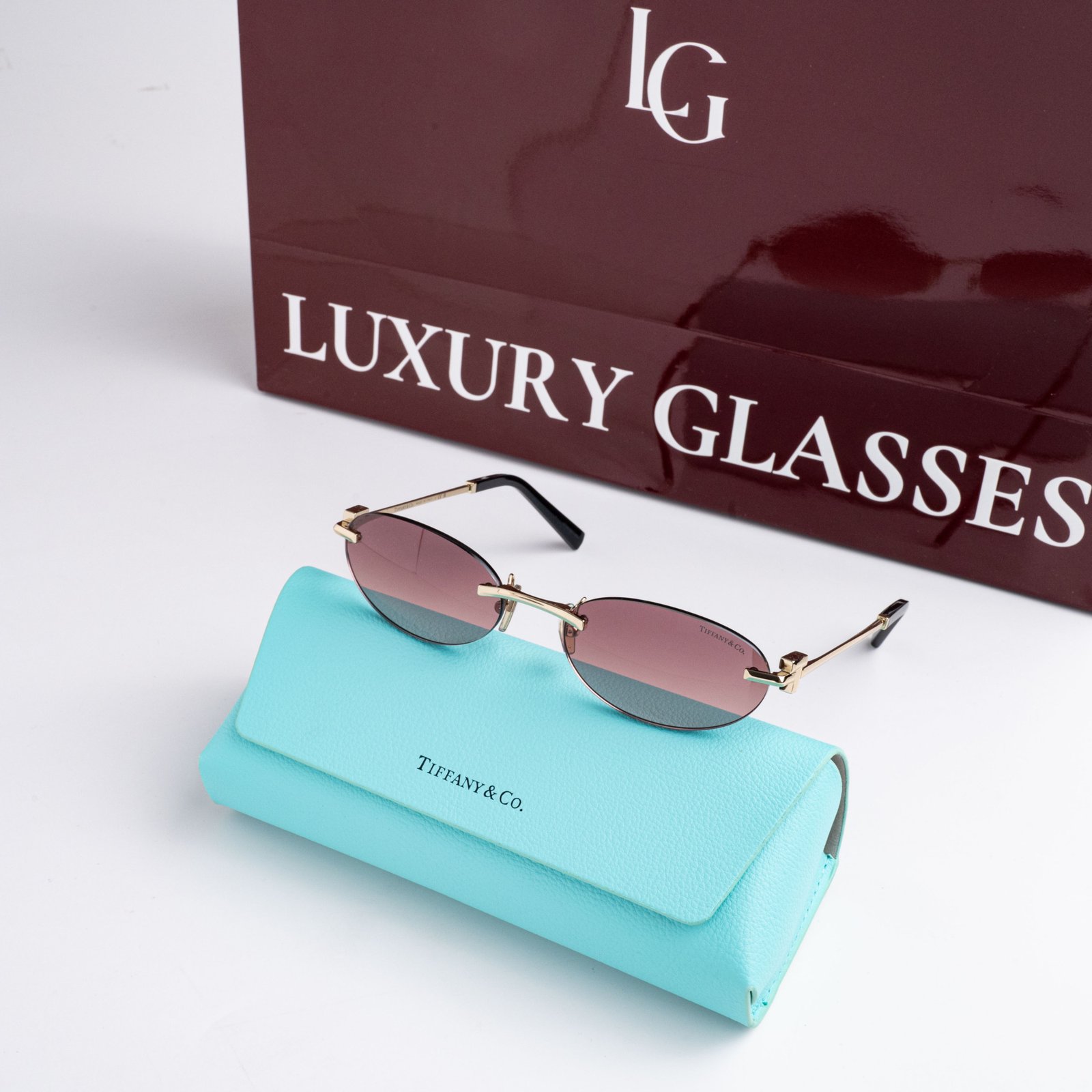 TIFFANY & CO TF3119D 62408D PALE GOLD PINK GRADIENT VIOLET